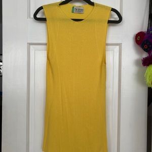 United Colors of Benetton Yellow Sleevless Top, Size Small, Made in Italy NWOT